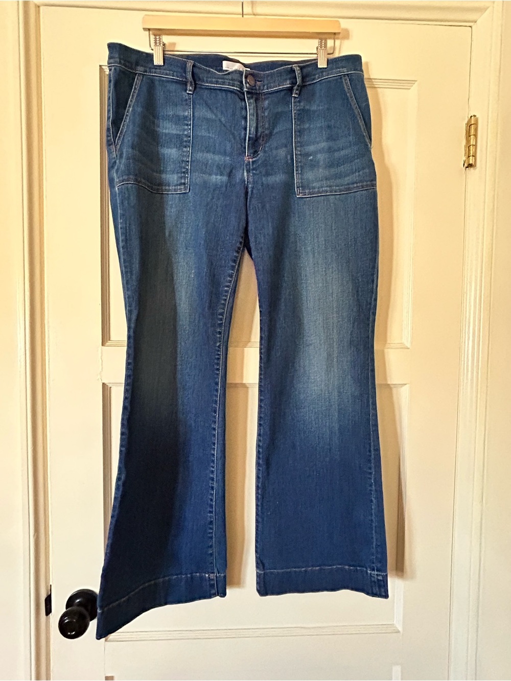 LOFT Mid Wash Blue Denim Wide-Leg Jeans